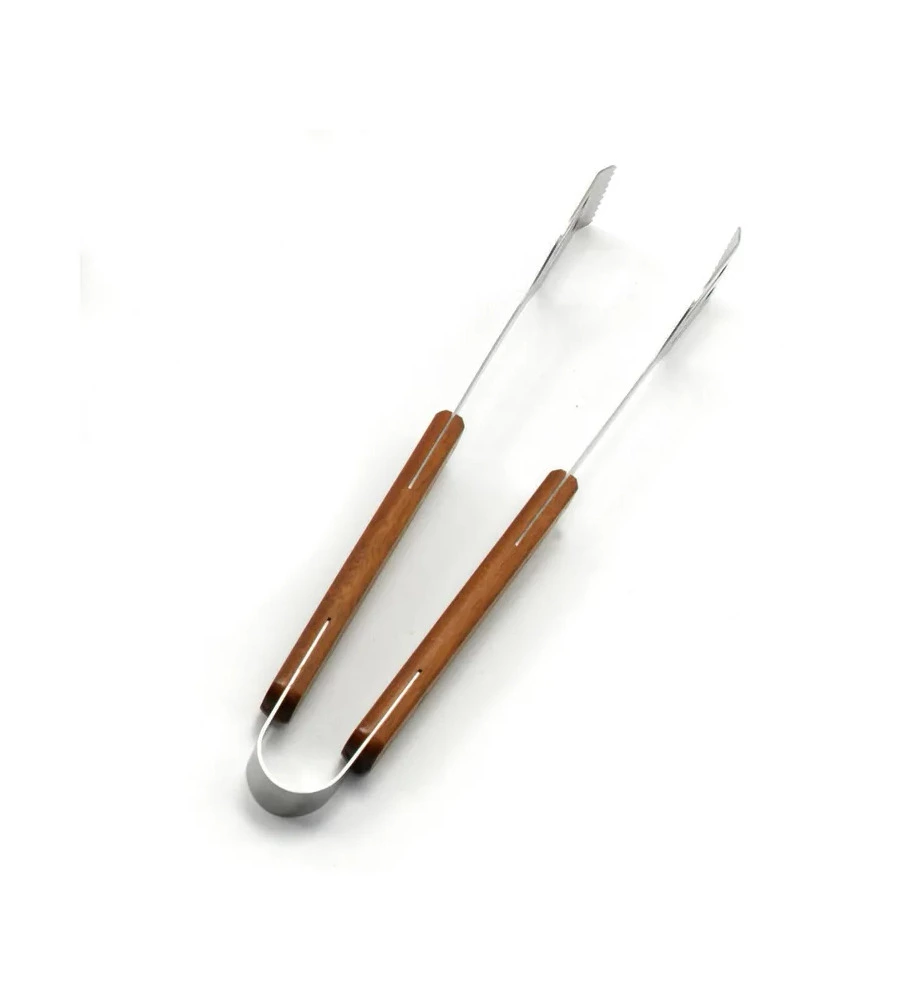 PINZA IN ACCIAIO INOX DA CM. 39 - CON MANICO IN LEGNO